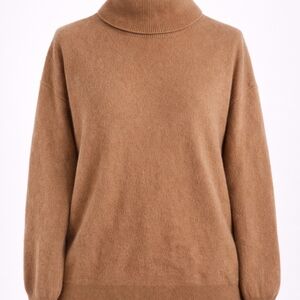 Halogen 100% Cashmere Turtleneck Sweater XXL Camel Tan Cozy